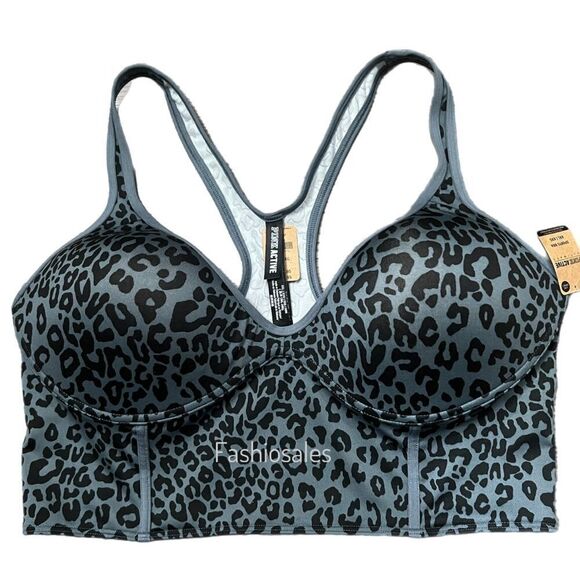 Victorias Secret Pink Active Ultímate Push up Padded Corset Sports Bra Xsmall - Picture 1 of 3